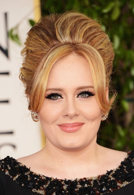 Adele Hairstyles Beehive Updo With Bangs Careforhair Co Uk