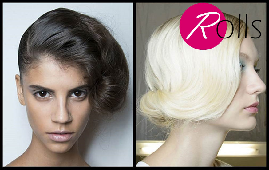 Pin up modern twisted roll hairstyle for spring 2014