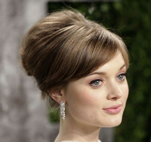 Bella Heathcote Straight Brown Hair In Elegant Vintage Bouffant