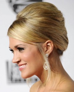 Carrie Underwood Long Blonde Hair In French Twist Formal